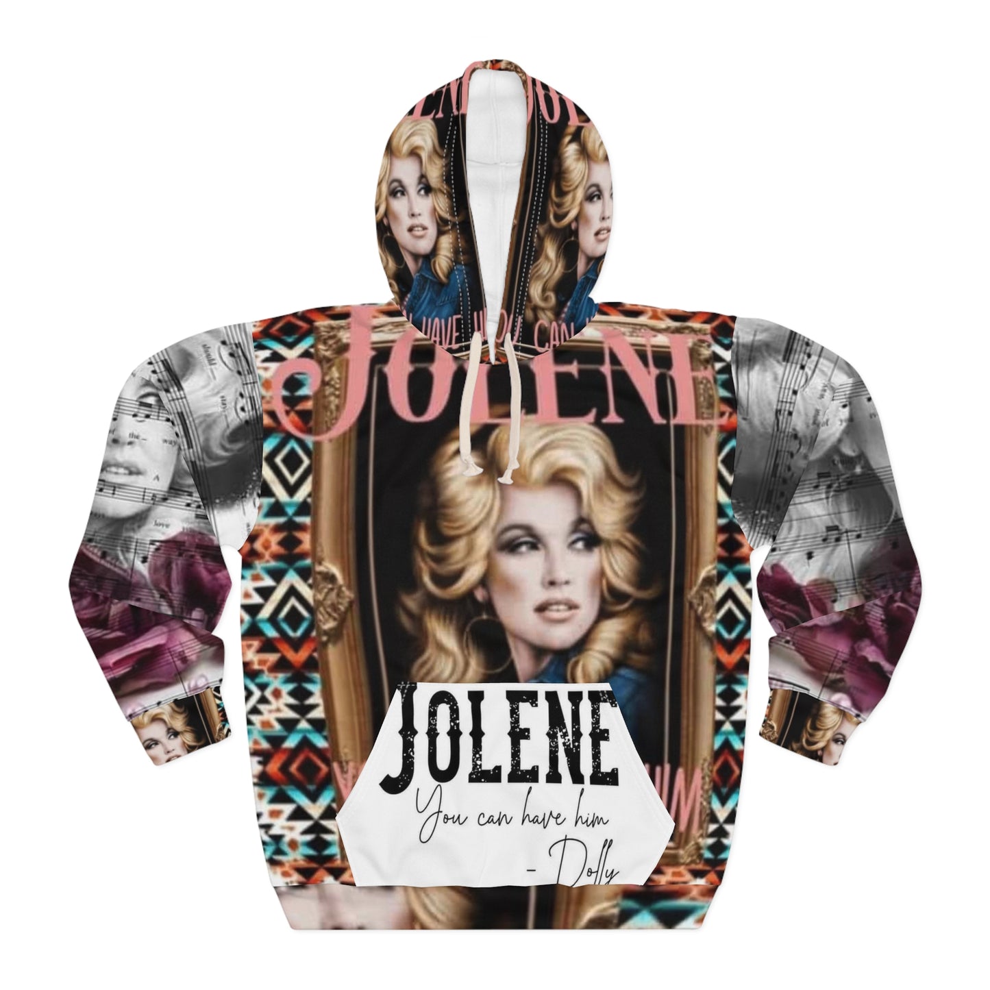 Jolene Tribute: Bold Graphic Hoodie for Music Lovers