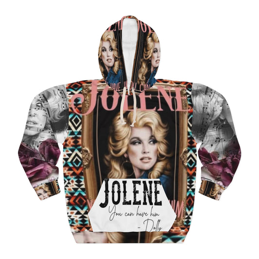 Jolene Tribute: Bold Graphic Hoodie for Music Lovers