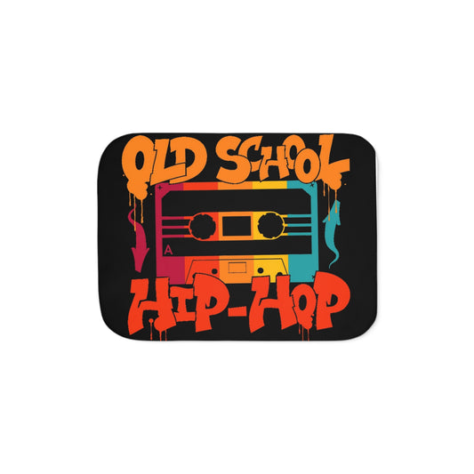 "Old School Hip-Hop Retro Graphic Design with Cassette Tape"