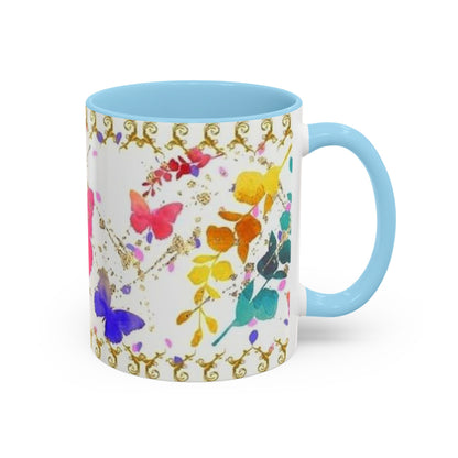 "Butterfly Bliss: A Colorful and Elegant Mug for Nature Lovers"