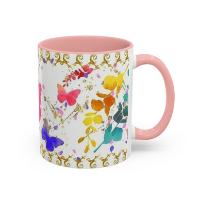 "Butterfly Bliss: A Colorful and Elegant Mug for Nature Lovers"