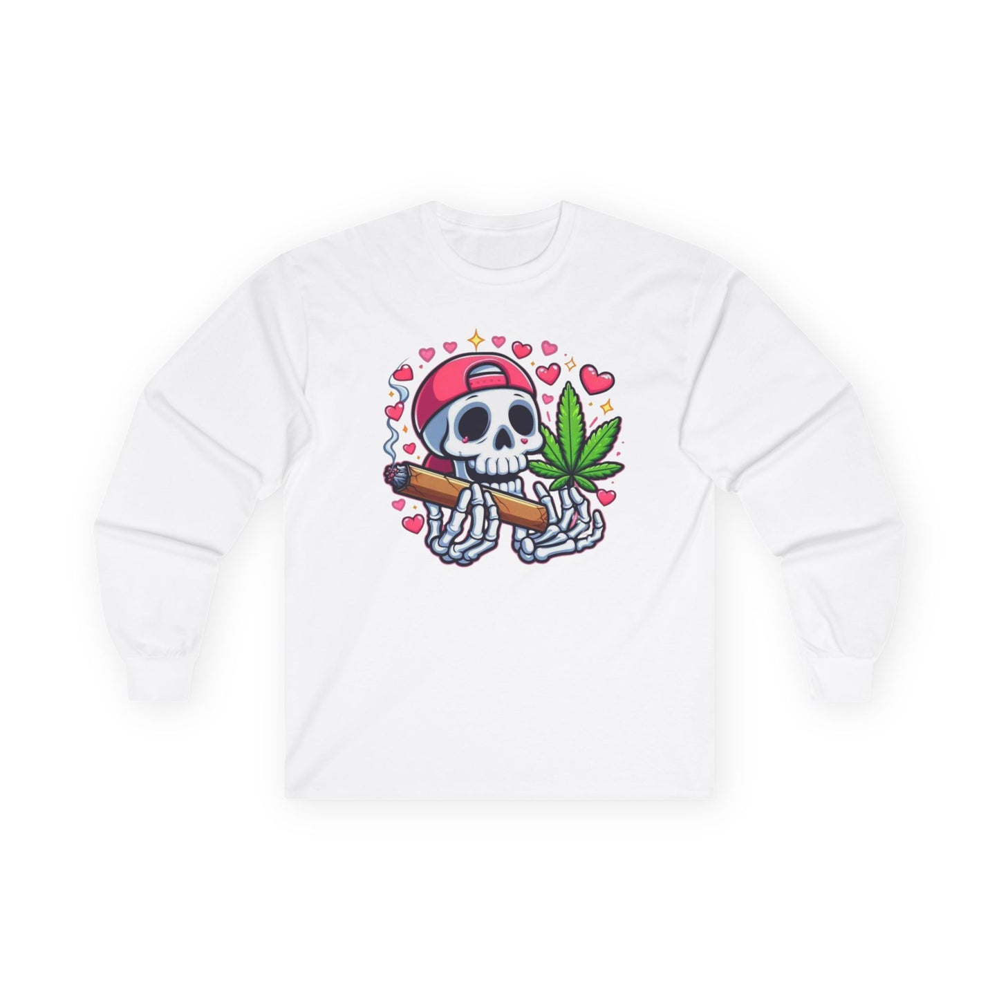"Chill Skeleton: Cannabis Love Long-Sleeve Shirt"