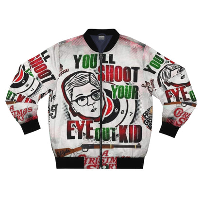 "A Christmas Story" Inspired Bomber Jacket with Iconic Quotes and Graphics