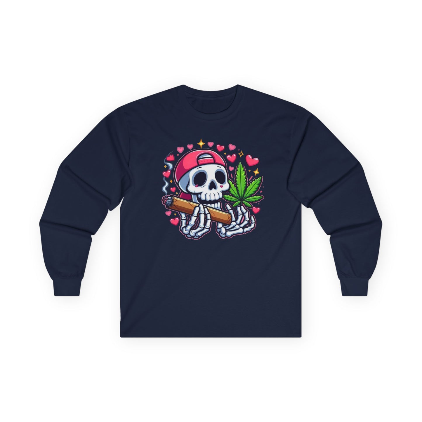 "Chill Skeleton: Cannabis Love Long-Sleeve Shirt"