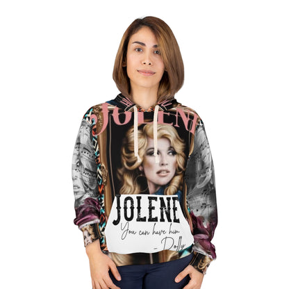 Jolene Tribute: Bold Graphic Hoodie for Music Lovers
