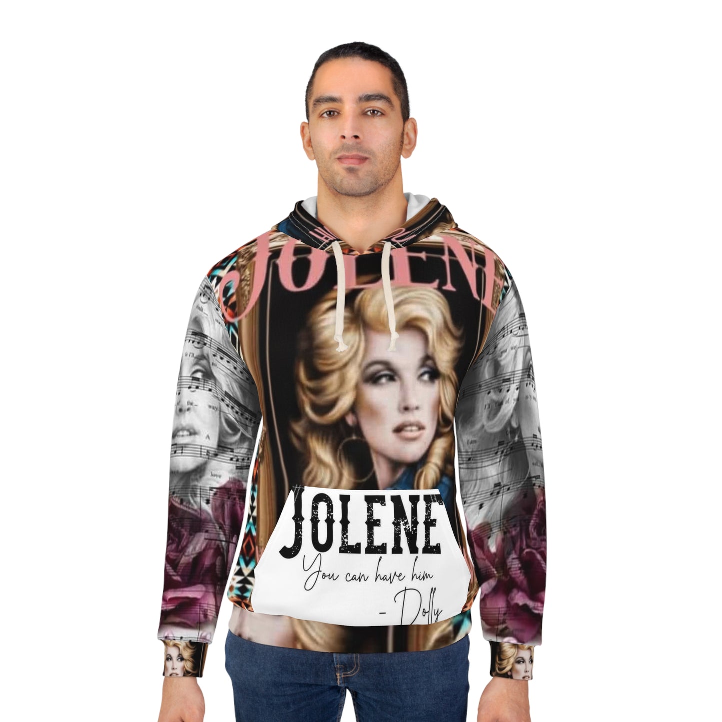 Jolene Tribute: Bold Graphic Hoodie for Music Lovers