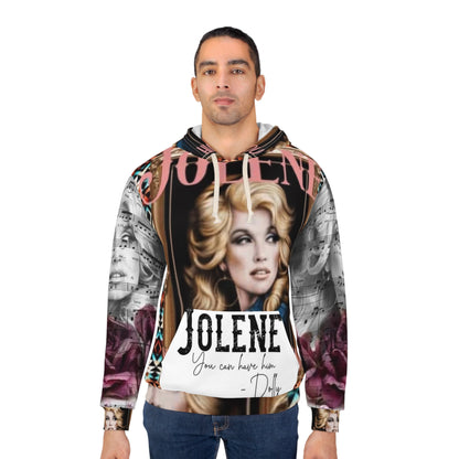 Jolene Tribute: Bold Graphic Hoodie for Music Lovers