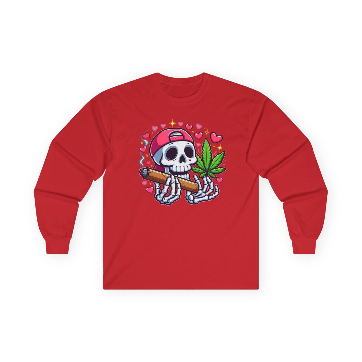 "Chill Skeleton: Cannabis Love Long-Sleeve Shirt"